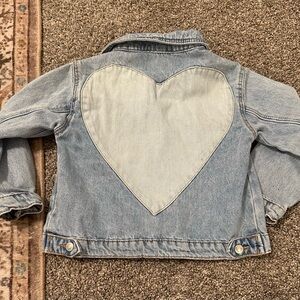 Zara Heart Jean Jacket HSA HTF